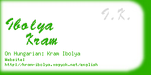 ibolya kram business card